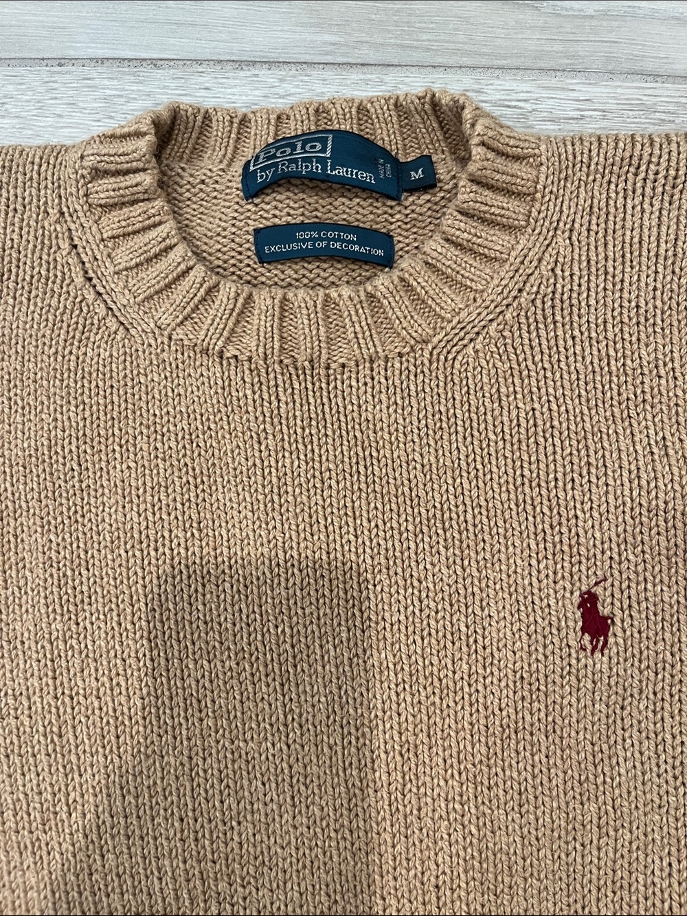 Polo By Ralph Lauren khaki crewneck sweater-Preppie - Picture 3 of 7